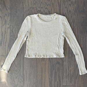 Reformation Ribbed Long Sleeve Top
